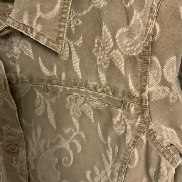 Denim & Co Blazer Jacket Women’s Medium Floral - Picture 8 of 13